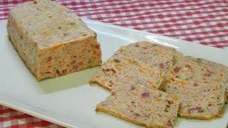 Cómo hacer terrina o fiambre de pollo con verduras una receta fácil y muy original [upl. by Ennahs911]