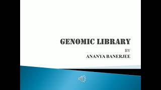 Genomic DNA Library  Genomic DNA Library amp cDNA Library  Genomic Library Construction [upl. by Ellemrac]