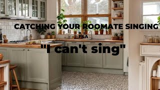 ASMR F4F Catching Your Roommate Singing Reverse Comfort AUDIO RP [upl. by Roxine]