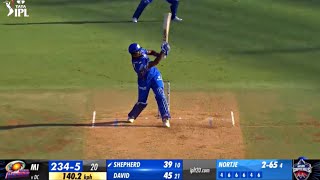 Romario Shepherd batting today  Romario Shepherd 4010 runs highlights  MI vs DC IPL 2024 Match [upl. by Inanuah]