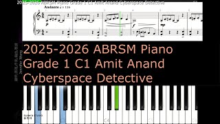 ABRSM Piano 2025  2026 Grade 1 C1 Amit Anand Cyberspace Detective [upl. by Htenywg]