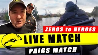 ZEROS to HEROES Live Match Fishing at Lindholme Lakes  Pairs League [upl. by Eyaj]