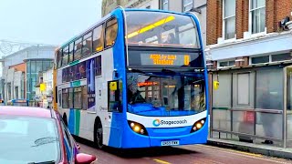 Stagecoach Enviro400 departs Bank Street Ashford 21223 [upl. by Nylodnewg]