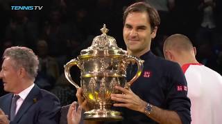 Federer Wins Career Title No99  Basel 2018 Final Highlights [upl. by Anyalram]