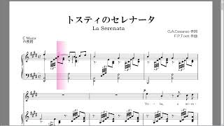 【イタリア歌曲楽譜】トスティのセレナータ ヴォーカル＆ピアノ譜 E major ホ長調 La Serenata 原語歌詞のみ 自動伴奏 [upl. by Rehptosirhc229]