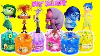 Inside Out 2 DIY Slime Mixing with Joy Anxiety Sadness [upl. by Aliemaj]