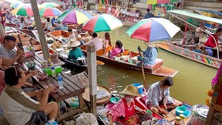 🇹🇭A very popular tourist market in Thailand Damnoen Saduak Floating Market [upl. by Niriam]