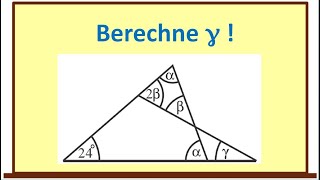 Berechne Winkel  Winkelproblem MatheWettbewerb  Klasse 6 7 8  Übungsaufgabe  einfach erklärt [upl. by Ecneps]