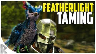 FEATHERLIGHT TAMING OWL  How to Tame a Featherlight  Ark Aberration Expansion Pack DLC EP20 [upl. by Anihta]