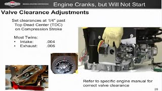 How to Adjust Valves on a Briggs amp Stratton Twin Cylinder Engine [upl. by Boeke58]