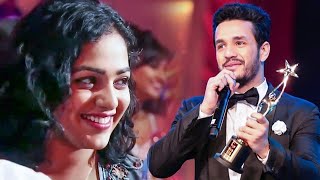 Nithya Menen Adoring Akhil Akkinenis Heartfelt Speech After Winning Best Debutant Actor [upl. by Lathe865]