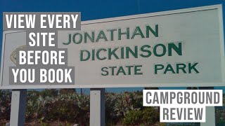 Jonathan Dickinson State Park Review Part 1  ALL campsites review [upl. by Annayr]