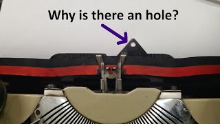 Why is there an hole here in the ribbon mask of a typewriter [upl. by Ereveniug634]