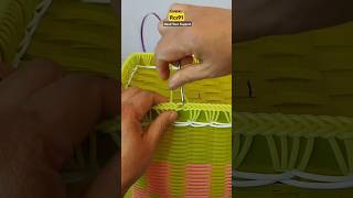 How to make rope basket at home 🏠 🧺 diy handmade basket rcs91 shorts [upl. by Aicnerolf]