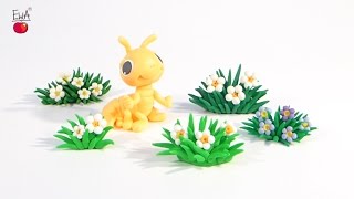 FLOWER  KWIATEK  polymer clay tutorial  z modeliny [upl. by Huntingdon]