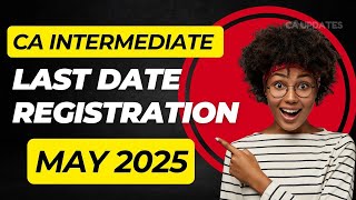 😱Last date Registration for CA Intermediate May 2025 in Tamil  intermediate registration process [upl. by Lillith]