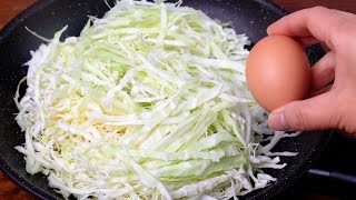 Cabbage with 3 eggs is better than meat Quick simple and delicious dinner recipe [upl. by Frodeen154]