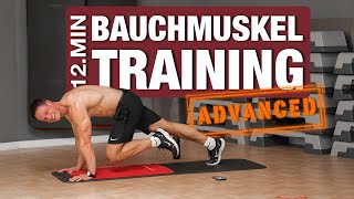 Bauchmuskeltraining Zuhause  12 Minuten  Bauchübungen für Fortgeschrittene  Yannick Schlemm [upl. by Yerhpmuh593]