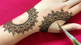 Very beautiful stylish back hand mehndi design  Easy mehndi  Simple mehndi  Mehndi design Mehndi [upl. by Rednav]