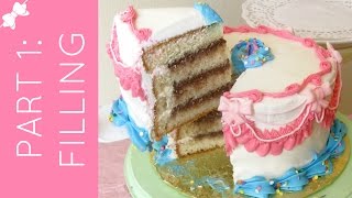 Cake Decorating 101 Part 1 How to Level Tort Fill amp Stack a Layer Cake  Lindsay Ann Bakes [upl. by Stein521]