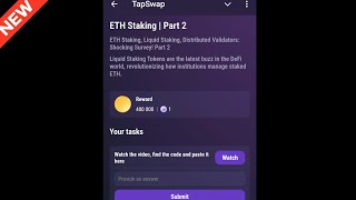 ETH Staking  Part 2  Tapswap Code [upl. by Mayrim]