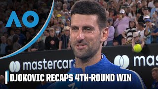 Novak Djokovic brought jokes to his postmatch interview after 4th Round win  2024 Australian Open [upl. by Hawkie]