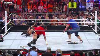 Raw John Cena Christian amp Mark Henry vs The Miz Alberto [upl. by Nyl840]