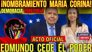 🚨 ¡CAMBIO HISTÓRICO Edmundo González CEDE el PODER a María Corina y decide quedarse en España [upl. by Ennairrac525]