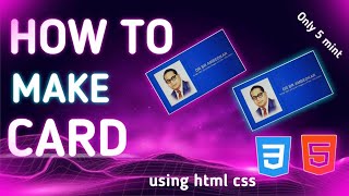 How to Make Card Using HTML CSS Rahul ka coding htmlcss [upl. by Ettenrahc]