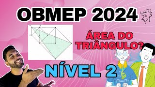 OBMEP 2024  NIVEL 2  A figura é formada por quatro quadrados o primeiro com diagonal AB e os [upl. by Launcelot]