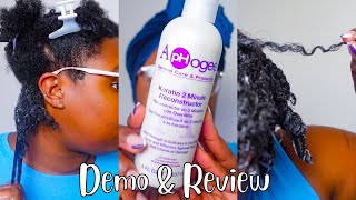 Protein Treatment on Natural Hair  Aphogee Keratin 2 Minute Reconstructor  Justena Ales [upl. by Zetana162]