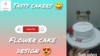 Flowers Cake design 😍🌺 tastycakers tastycakers cake chefaroobaansari viralshort [upl. by Ecined983]