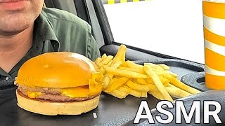 ASMR EATING l MCDONALDS DOUBLE CHEESEBURGER MEAL NO TALKING I CAR MUKBANG l MICBANG ASMR [upl. by Gula791]