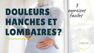 3 Exercices faciles pour libérer les douleurs hanches et lombaires [upl. by Llewej]