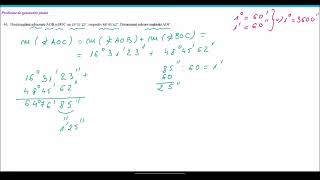 Probleme de geometrie plana Pb 46 Două unghiuri au 16°31′ 23quot 48°45′ 62quot Determinați suma lor [upl. by Adnael]