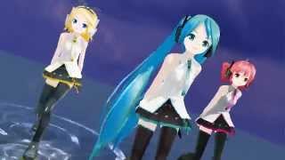 【MMD】FREELY TOMORROW Ver1（Lat式初音ミク・鏡音リン・重音テト，HD） [upl. by Mellisa]