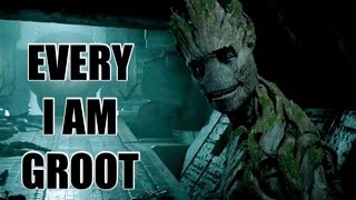 EVERY quotI AM GROOTquot IN GUARDIANS OF THE GALAXY [upl. by Ahtnamas]