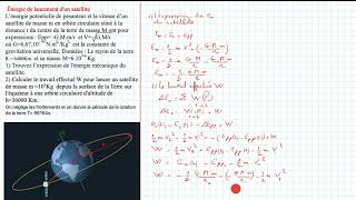 Énergie de lancement dun satellite [upl. by Hares]