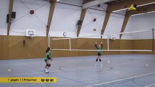 Volleyball DuoFibel  Übung  Pritschen  1 gegen 1 [upl. by Bilicki63]