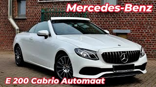 Mercedes E200 Cabrio 2018  Luxe en Stijl bij Autos Marc Gielenquot [upl. by Fakieh40]