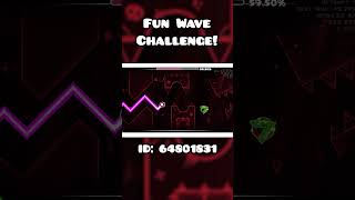 Fun Satisfying GD Geometry Dash Wave Challenge geometrydash gd gdlevels [upl. by Meekar]