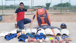 cricket kit unboxing  best cricket kit  mrf  sg ss kookaburra  hf blue max [upl. by Anyotal]