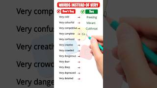 English Words for VERY You Should Use Instead Spice Up Your Vocabulary shorts esl learnenglish [upl. by Esertap162]