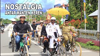 ACARA UNIK ANTAR PENGANTIN ADAT ACEH DENGAN SEPEDA ONTEL KLASIK [upl. by Hagep745]