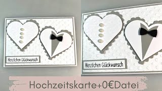 Hochzeitskarte  Silberhochzeit 💍💒  0€ Plotterdatei  mit Action Bastelmaterial [upl. by Spanos]