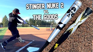 Stinger NUKE 2 vs DeMarini THE GOODS  BBCOR Baseball Bat Review [upl. by Furlong]