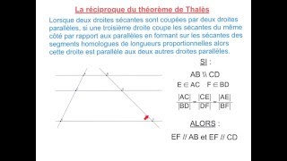 123 La reciproque du théorème de Thalès [upl. by Wilek]