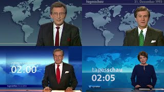 Silvestergrüße der Tagesschau 1989 bis heute [upl. by Aletsirc513]