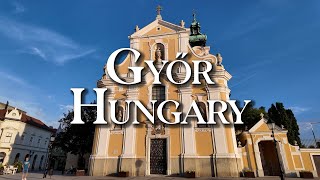 Evening walk in Győr Hungary  4K [upl. by Ennoira]