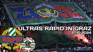 HooltrasTours  Ultras Rapid in Graz Grazer AK  Rapid Wien 27102024 [upl. by Ileyan]